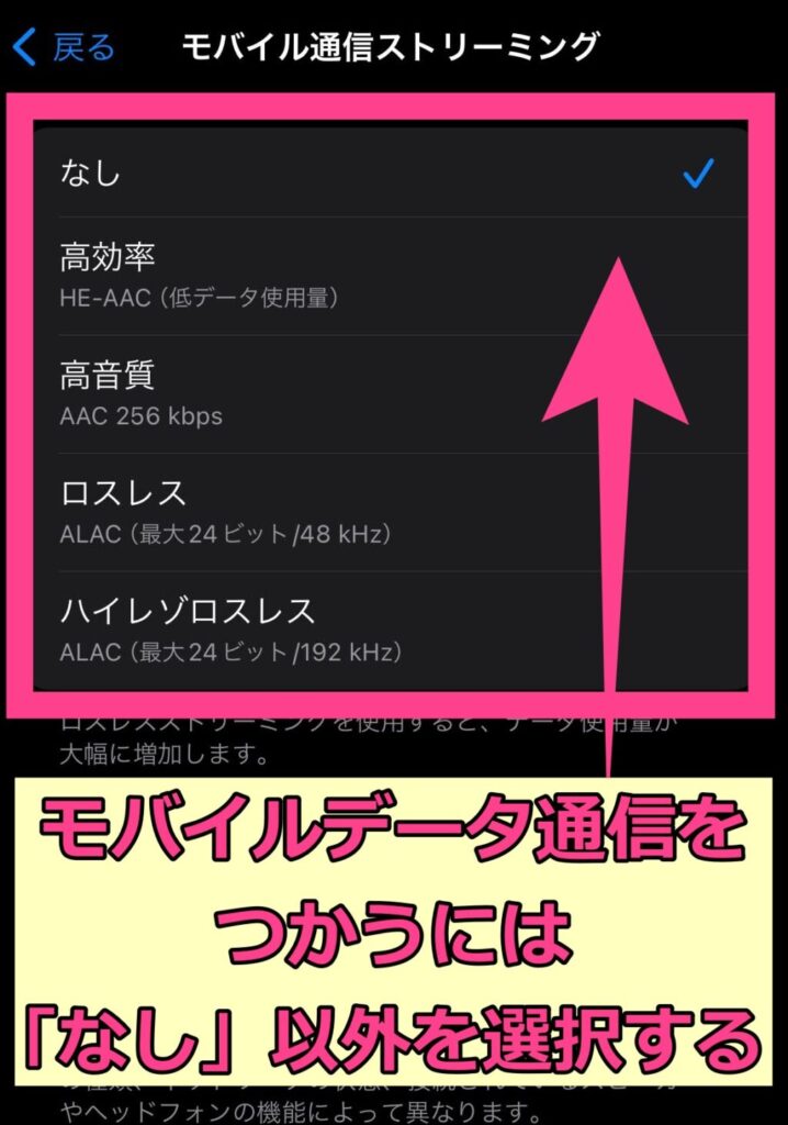 「なし」を選んでいると再生されないので、ほかの項目を選んでください。