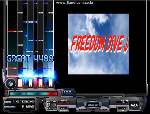 FREEDOM DiVE↓　FOUR DIMENSIONSの譜面